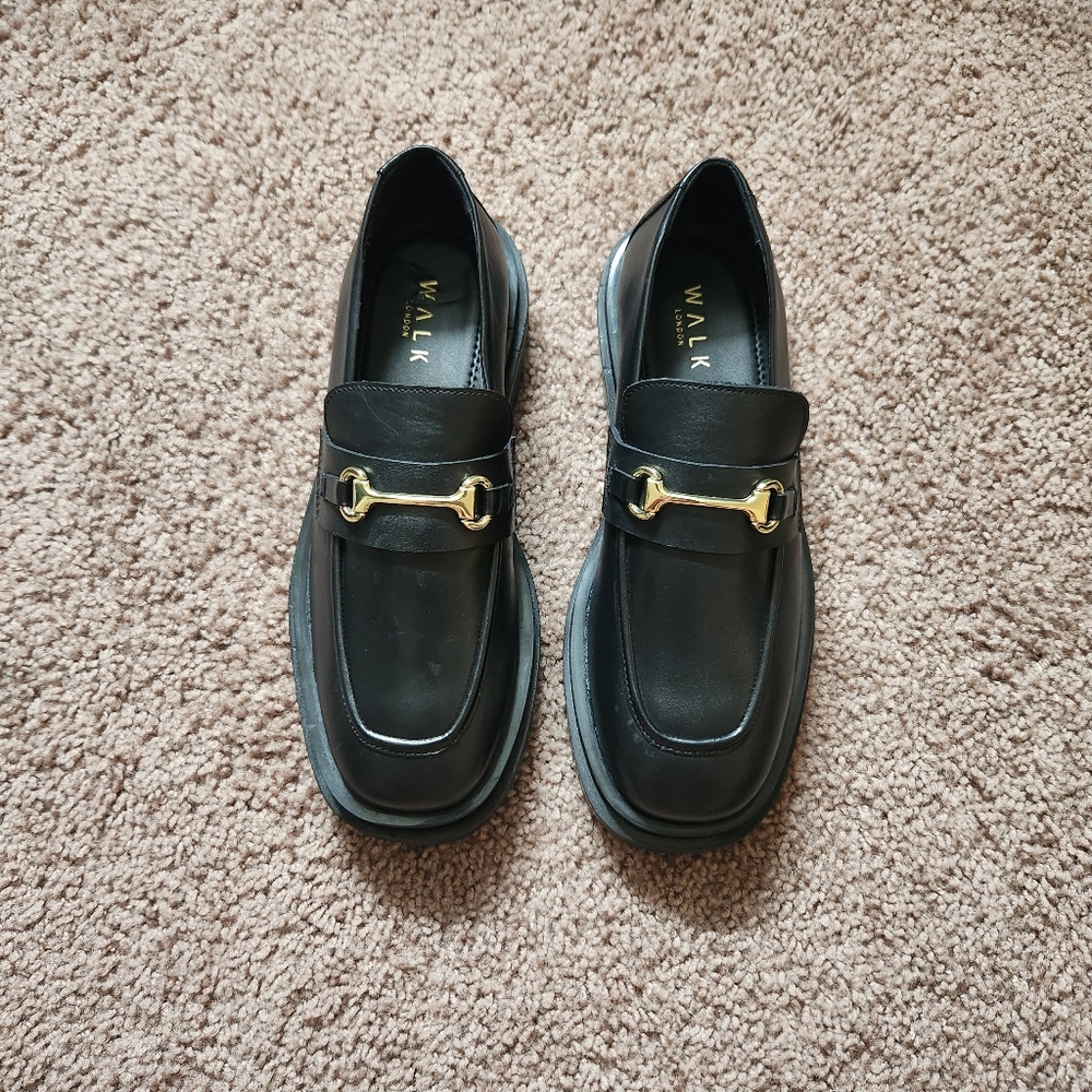 Walk London Black Loafers - Picture 3 of 7